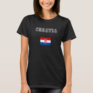Kroatiskt fotbollslag Hrvatska-fotbollslaget Kroat T Shirt