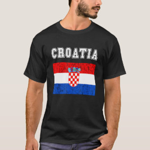 Kroatiskt Pride Kroatiskt Flagga Kroatien Root T Shirt