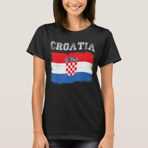 Kroatiskt turistmål för Flagga Helgdag i Kroatien T Shirt