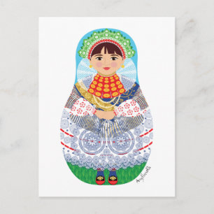 Kroatiskt vykort, Slavonija Matryoshka Vykort
