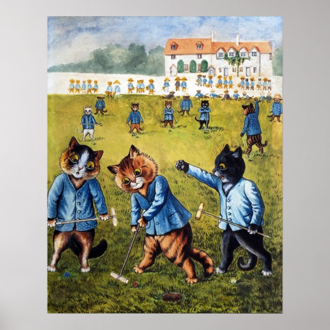 Krockande Katter, Louis Wain Poster (Framsidan)