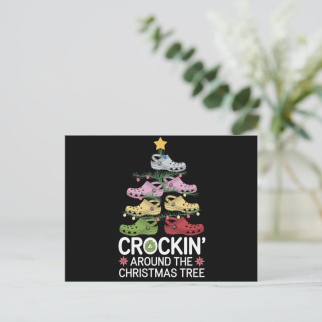 Krockar runt julgranen helg vykort (Stående Fram)