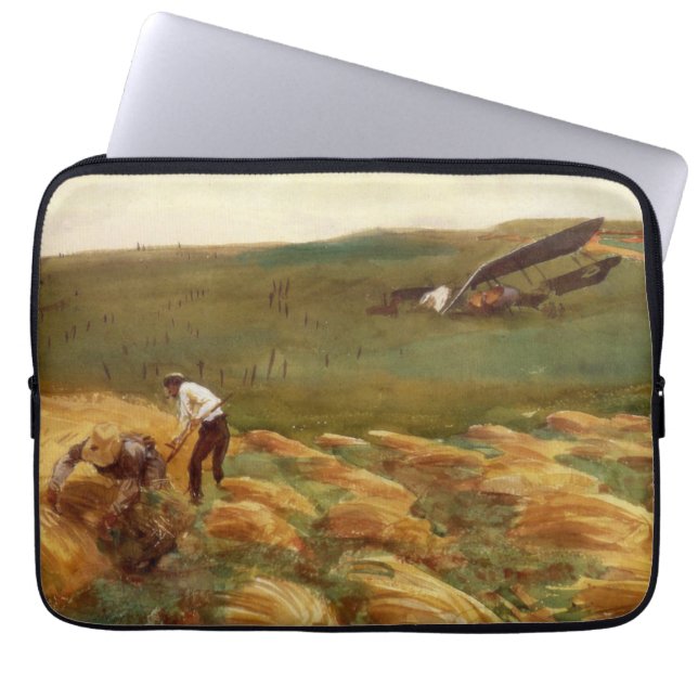 Krockat flygplan (av John Singer Sargent) Laptop Fodral (Framsidan)