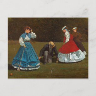 Krocketscen Winslow Homer Vykort