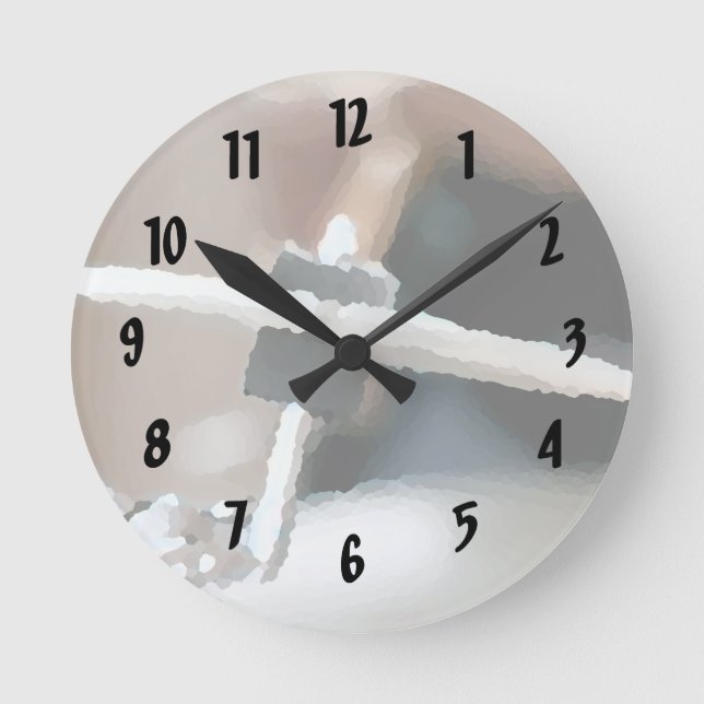 Krockkorgsmönster på den palliska sidan rund klocka (Framsida)