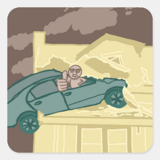 Krocksticker Fyrkantigt Klistermärke