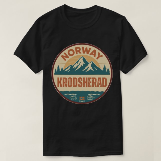 Krodsherad, Norge Norge T Shirt (Design framsida)