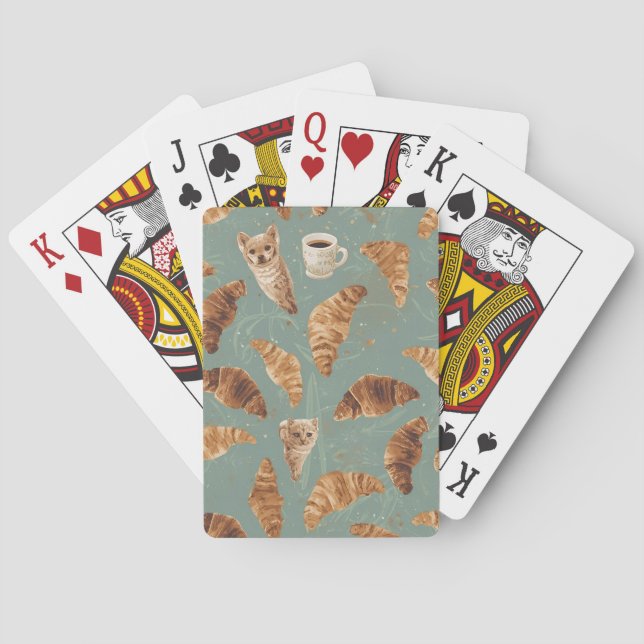 Kroissantkryp Katter, Kaffe & Fransk Planner Casinokort (Baksidan)