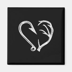 Krok Antler Heart Kärlek Fishing Hunting Fish Hjor Magnet