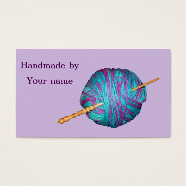 Krok och garn, handgjorda av kort (Framsidan)