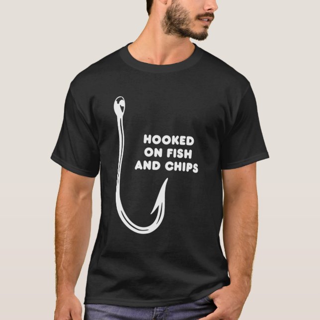 Krok om fisk och Chip T Shirt (Framsida)