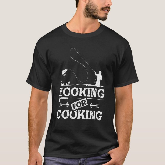 Kroka för mat flugfiske t shirt (Framsida)