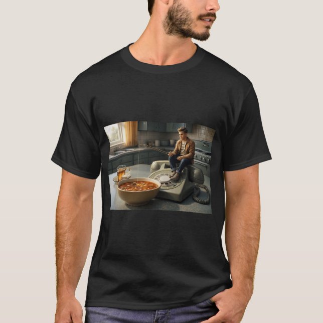 Krokad fångst – fisk på en krokillustration t shirt (Framsida)