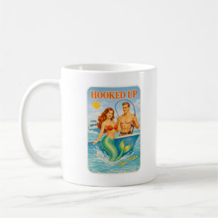 Krokad Fiske Pin-Up Havsfrö Rolig Retro Fisk Kaffemugg