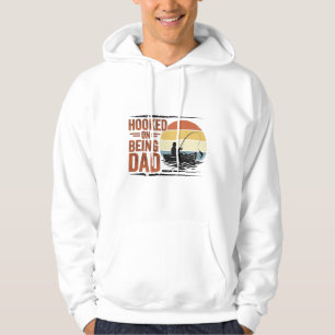 Krokad på att vara pappa Vintage fiske skjorta des Hoodie