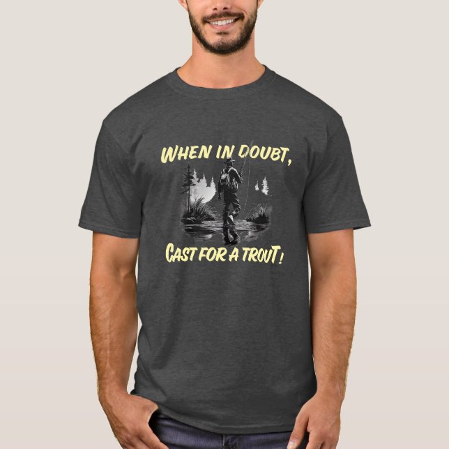 Krokad på fiske, anpassningsbar  t shirt (Framsida)