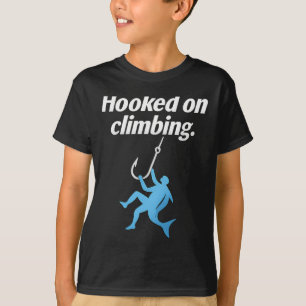 Krokad På Klättring Fisk krok Klättrare Konst T Shirt