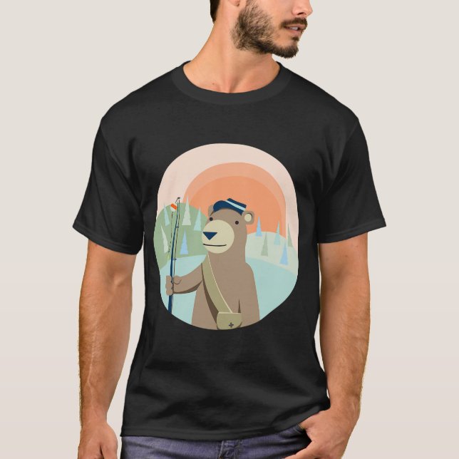 Krokar för fiske t shirt (Framsida)
