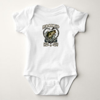Krokat för livet Abborrfiske Hjärta T Shirt