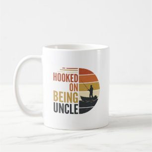 Krokat på att vara farbror fiske vintagegrafik_1 kaffemugg