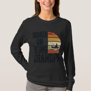 Krokat på att vara farfar fiske Retro Vector Desig T Shirt
