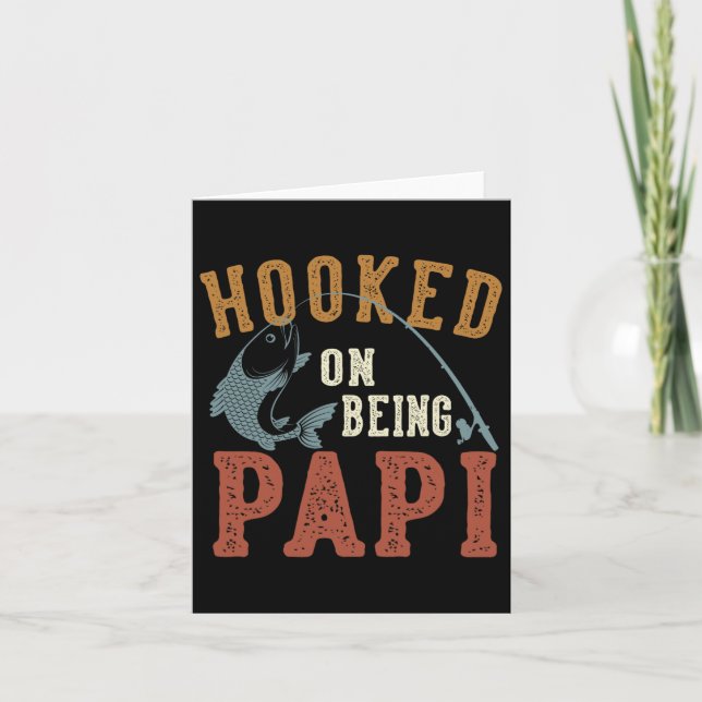 Krokat på att vara Papi Fars dag fiske Papi  Kort (Framsida)
