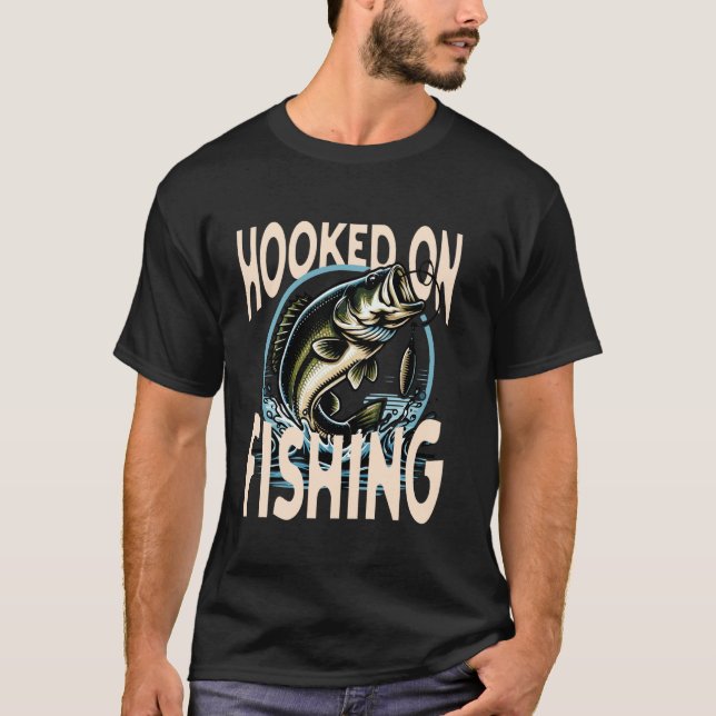 Krokat på fiske Perfekt för fiske T Shirt (Framsida)