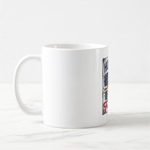 Krokat På Frihet 4:e Juli Fiske Kaffemugg