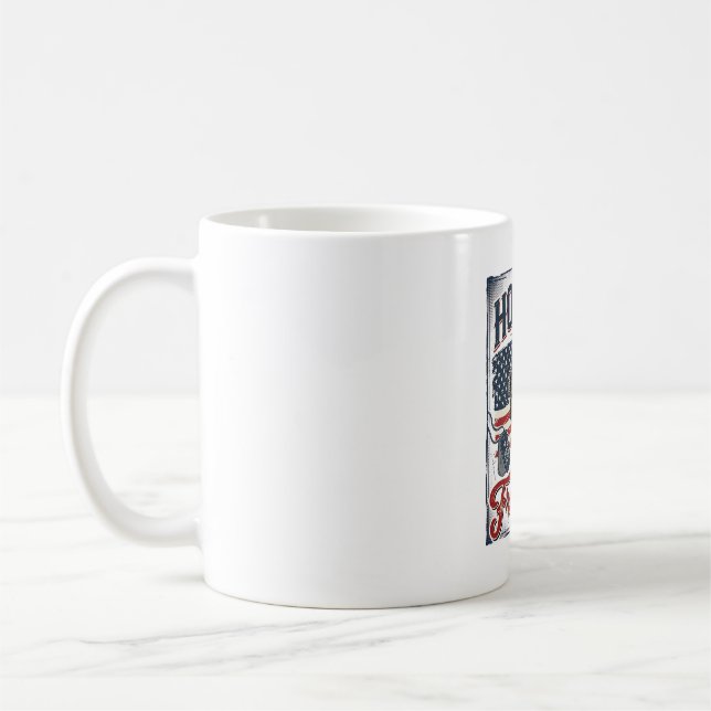 Krokat På Frihet 4:e Juli Fiske Kaffemugg (Vänster)