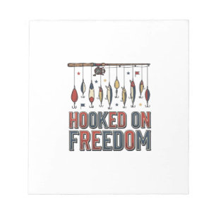 Krokat På Frihet Patriotisk Fisketröja Design_1 Anteckningsblock