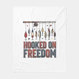 Krokat På Frihet Patriotisk Fisketröja Design_1 Fleecefilt