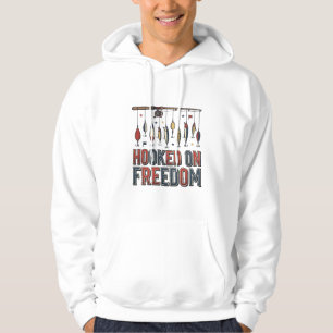 Krokat På Frihet Patriotisk Fisketröja Design_1 Hoodie