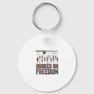Krokat På Frihet Patriotisk Fisketröja Design_1 Nyckelring