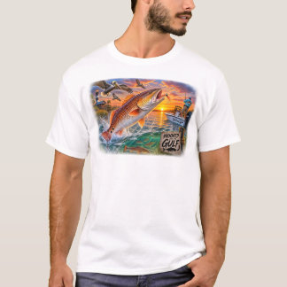 Krokat på Gulf – Rödrockefiske T Shirt