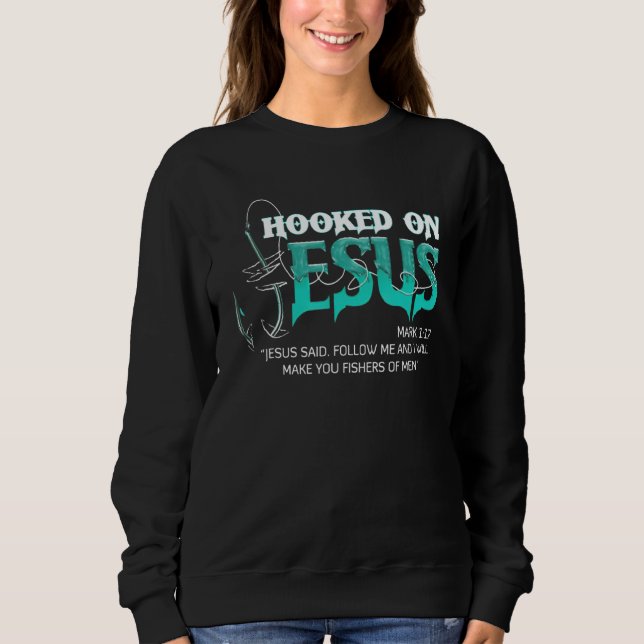 Krokat på Jesus Fiske T Shirt (Framsida)