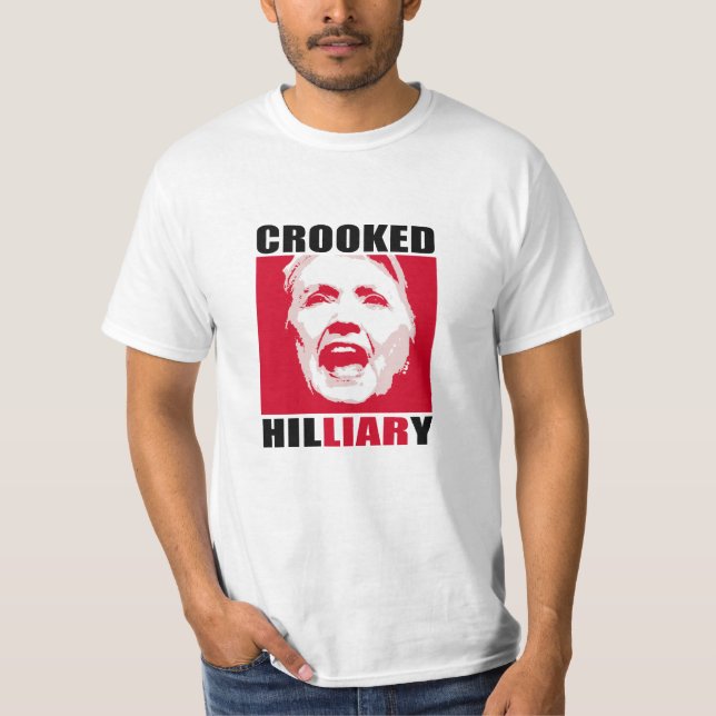 KROKIG HILLIARY - - Anti-Hillary - Tee Shirt (Framsida)