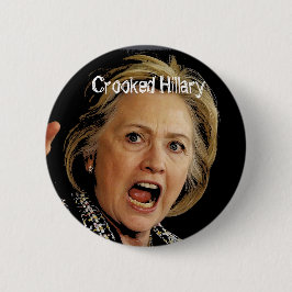 Krokiga Hillary Clinton Knapp
