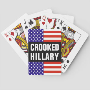 Krokiga Hillary Clinton Spelkort