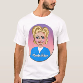 Krokiga Hillary, T-tröjamanlig Tee Shirt