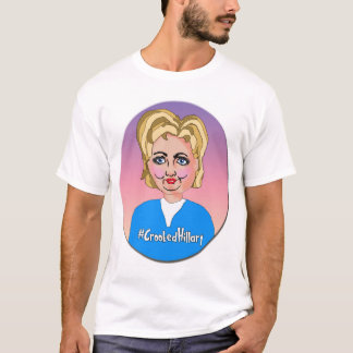 Krokiga Hillary, T-tröjamanlig Tee Shirt