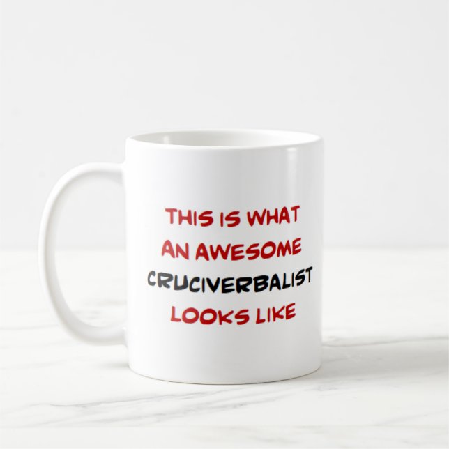 krokiverbalist, fantastisk kaffemugg (Vänster)