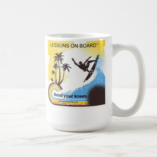 Krökning "för kurser ombord" din knäkopp kaffemugg (Höger)