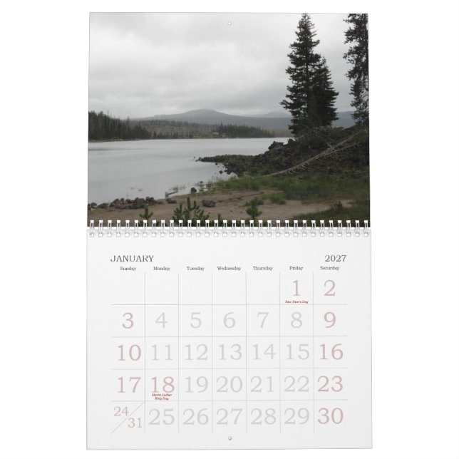 Krökning hjärtan av ELLER Kalender (Jan 2027)