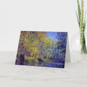 Krökning i den Epte floden nära Giverny Kort