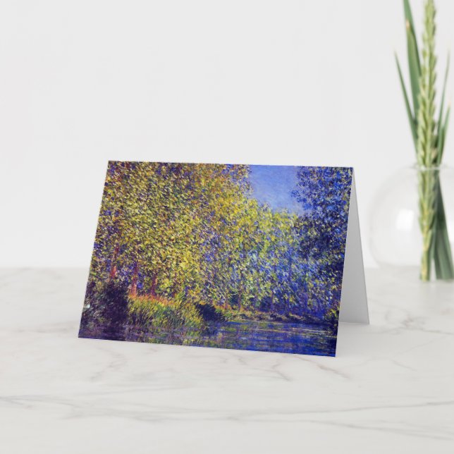 Krökning i den Epte floden nära Giverny Kort (Framsida)