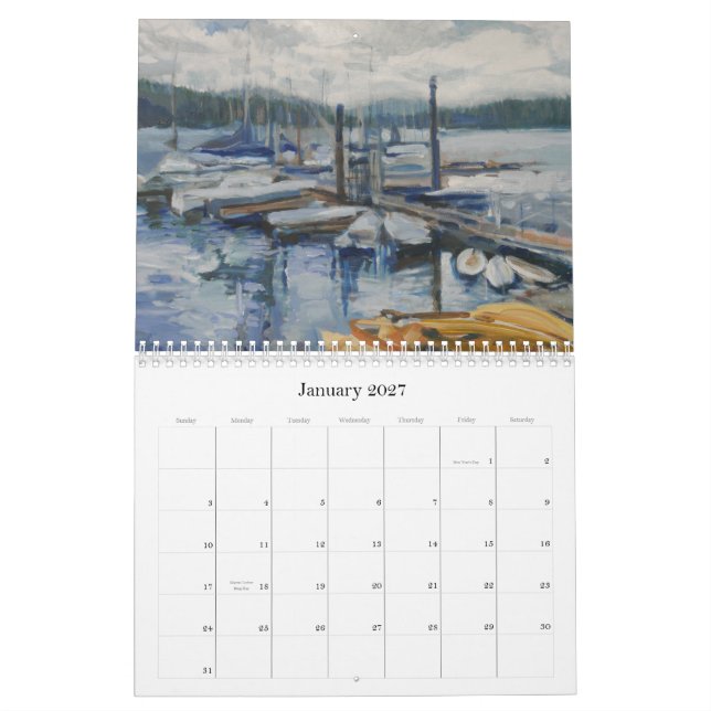 Krökning Oregon Kalender (Jan 2027)