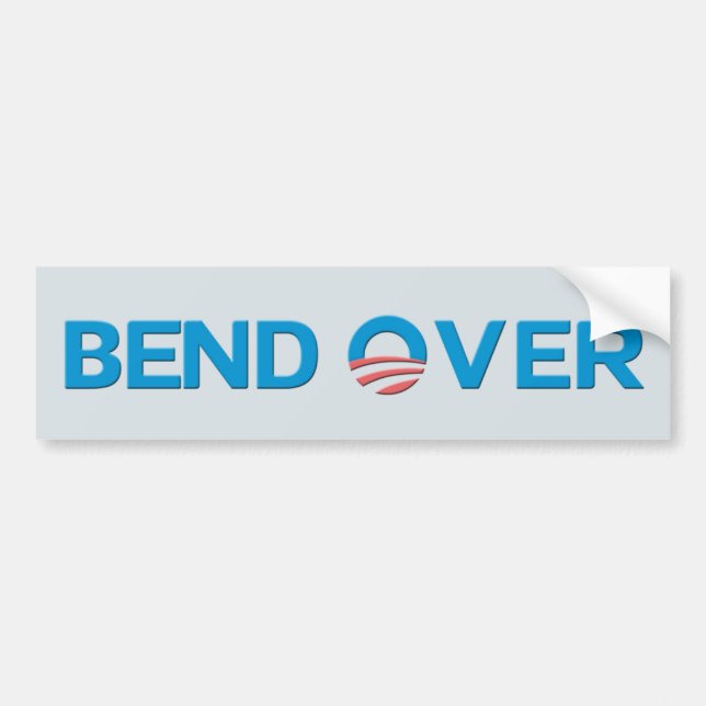 Krökning över den Anti Obama bildekalen Bildekal (Framsidan)