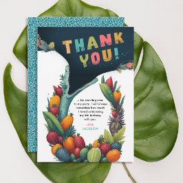 Krokodil Alligator Tropical Vild Birthday Tack Kort