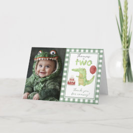 Krokodil Andra födelsedagen tack