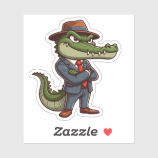 krokodil,chef djur klistermärken